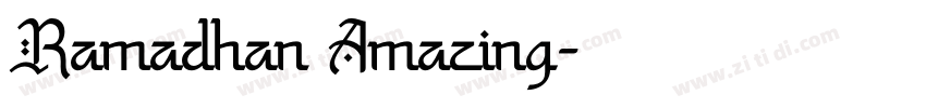 Ramadhan Amazing字体转换